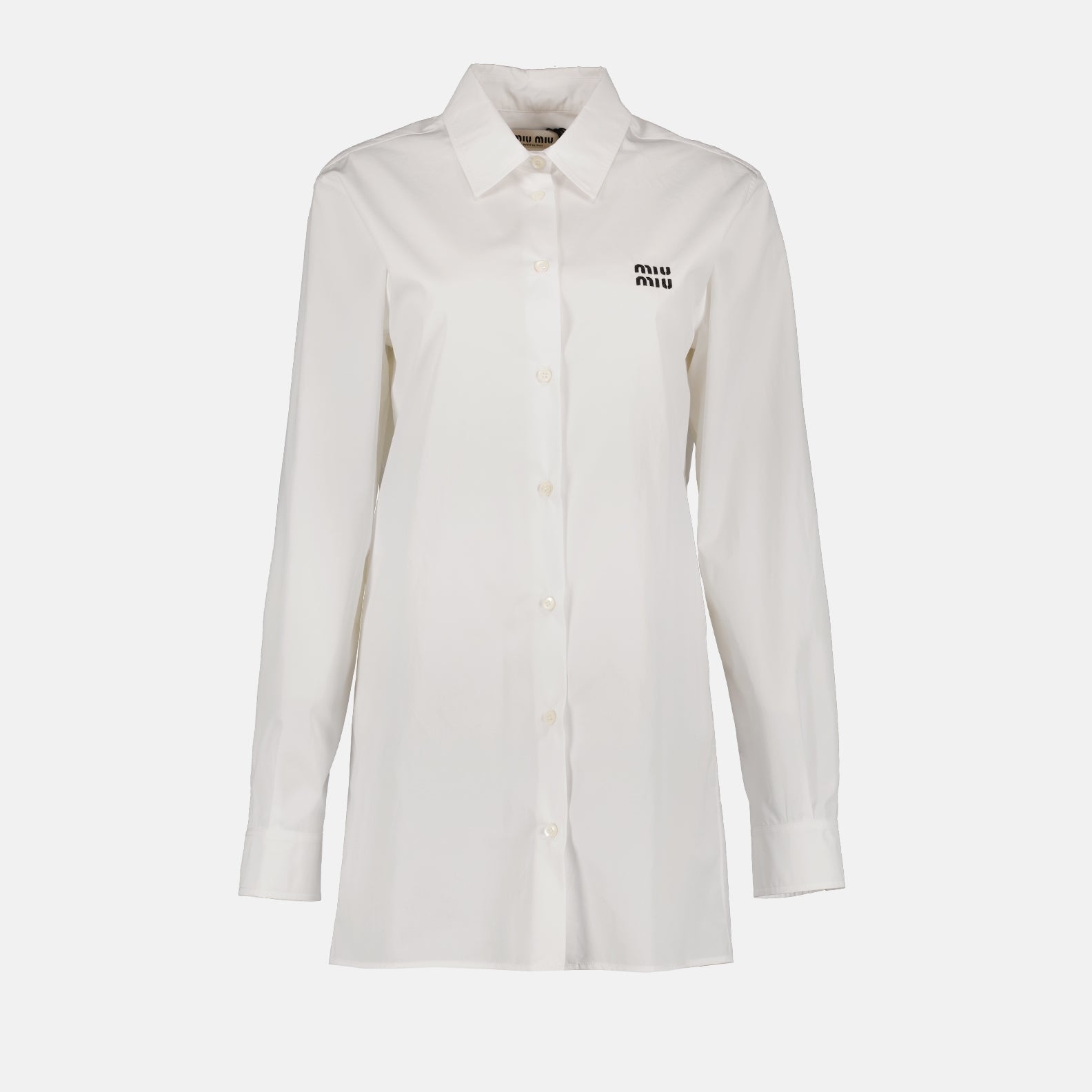 Camisas Chemise en popeline Miu Miu Branco Femme