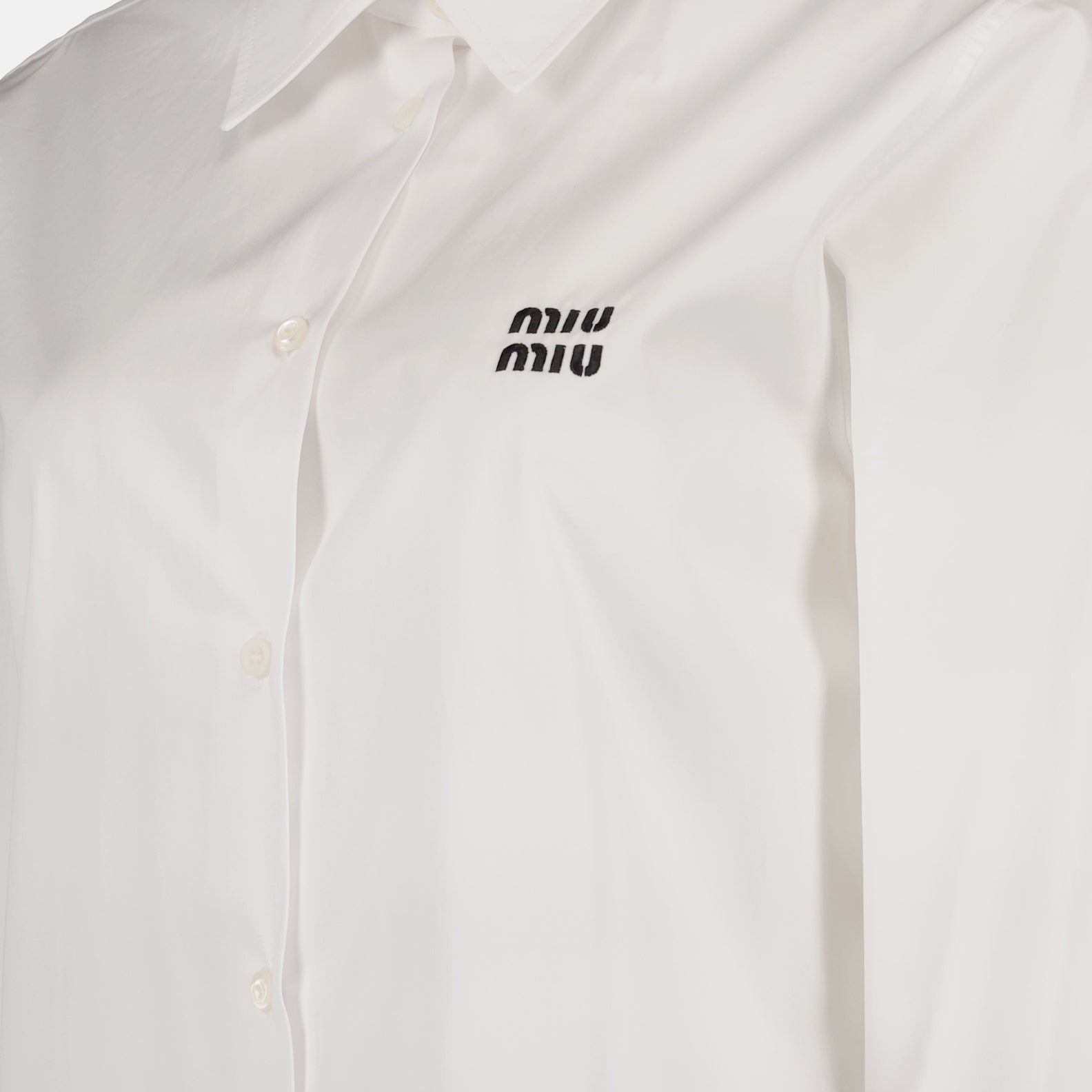 Camisas Chemise en popeline Miu Miu Branco Femme