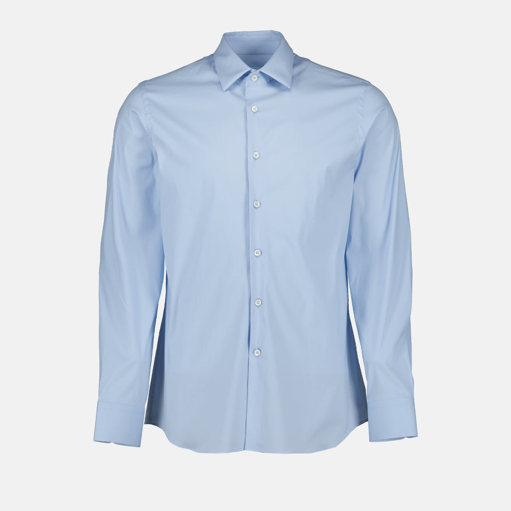 Camisas Camisa de popelina Prada Azul Homme