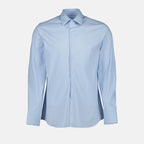 Camisas Camisa de popelina Prada Azul Homme