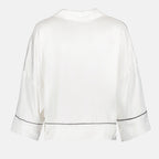 Chemise en satin blanc