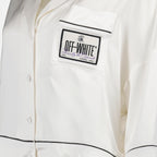 Chemise en satin blanc