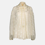 Camisas Chemise en satin dévoré Dolce & Gabbana Bege Femme