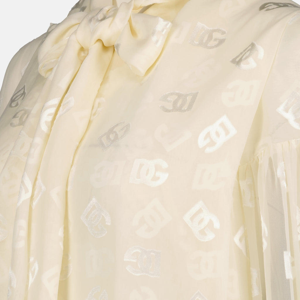Camisas Chemise en satin dévoré Dolce & Gabbana Bege Femme