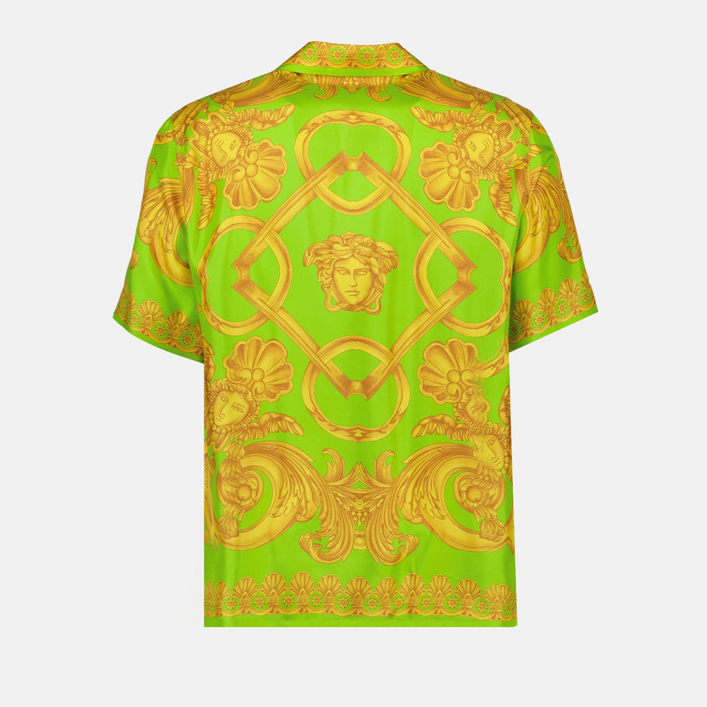 Camisas Chemise Barocco 660 Versace Verde Homme