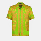 Camisas Chemise Barocco 660 Versace Verde Homme