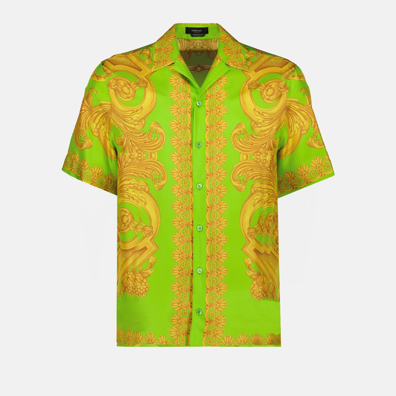 Camisas Chemise Barocco 660 Versace Verde Homme