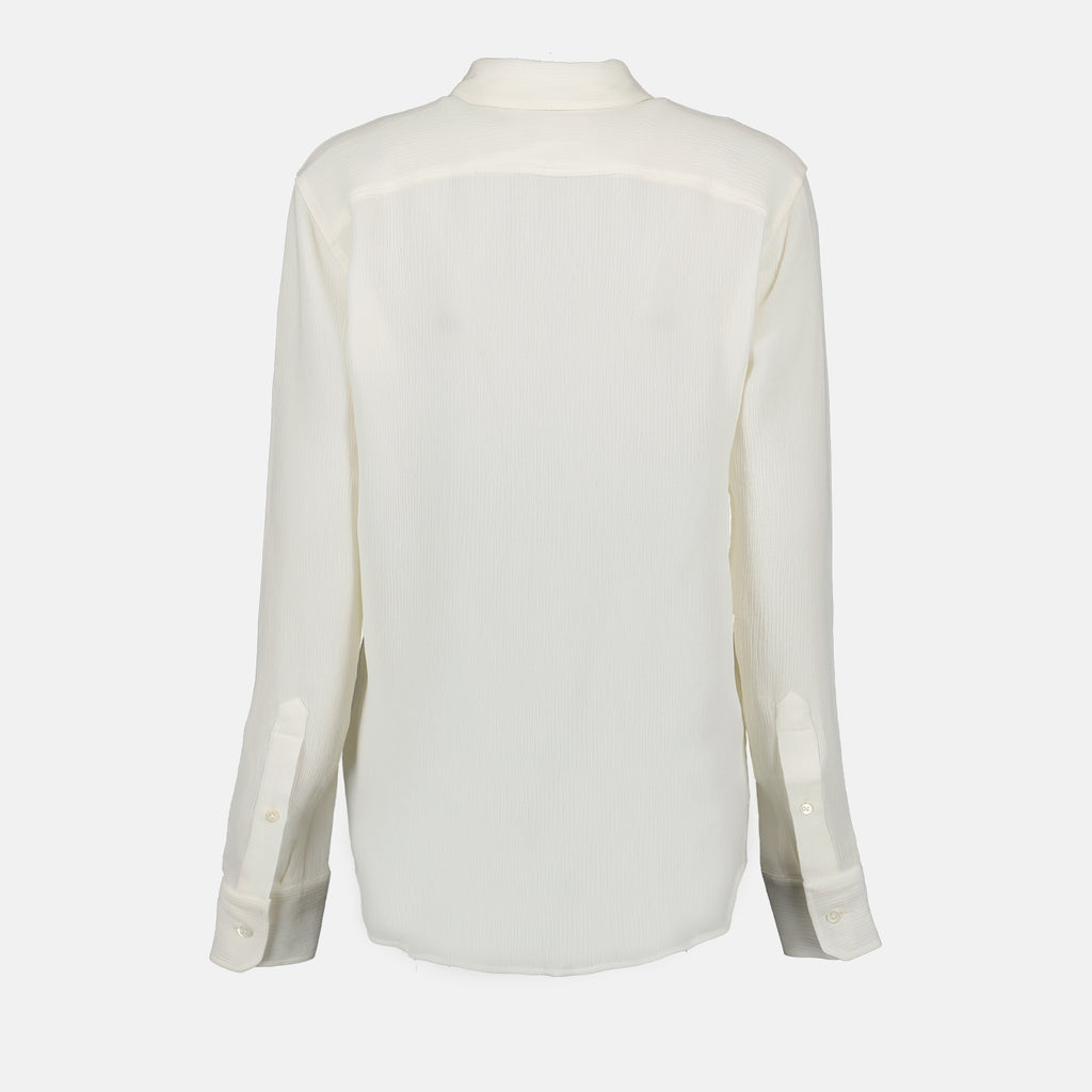 Chemise en soie blanc