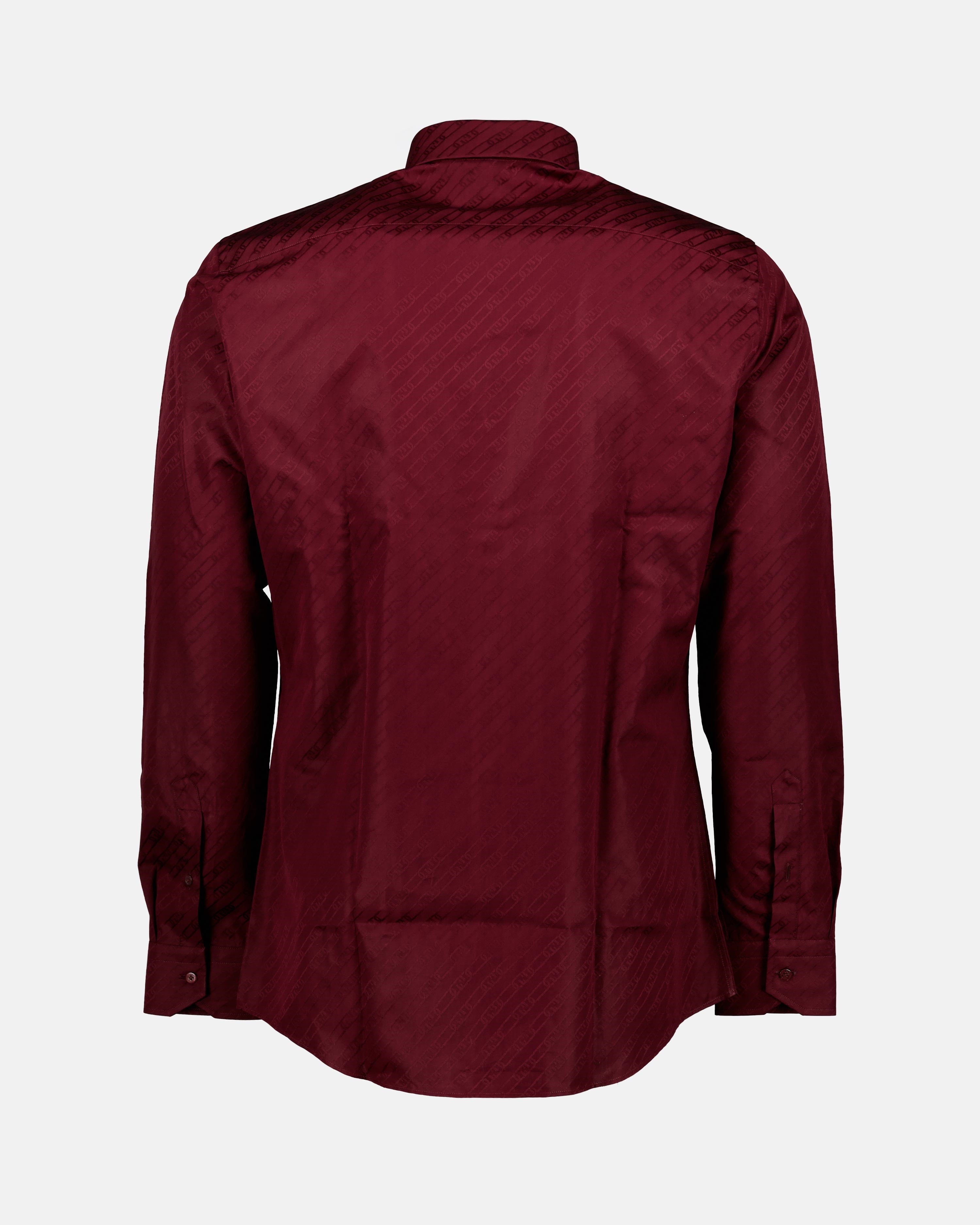 Camisas Chemise Fendi O'Lock Fendi pour Homme Bordeaux Fendi Bordéus Homme