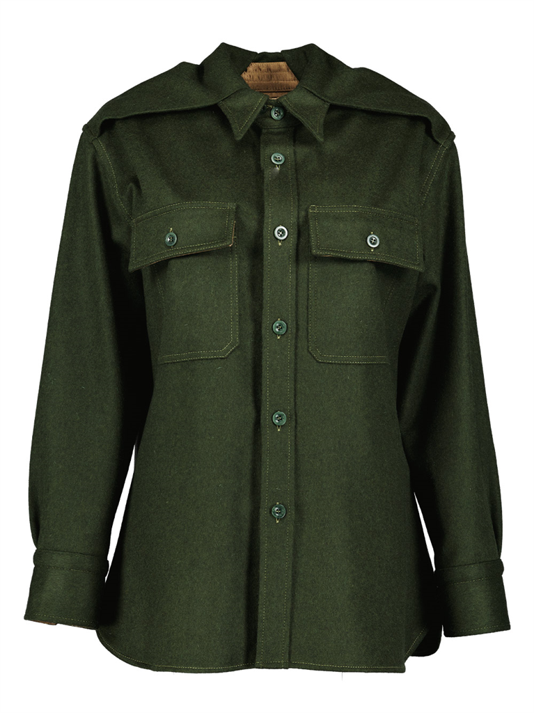 Jaquetas Chemise Four Stitches Maison Margiela Verde Homme