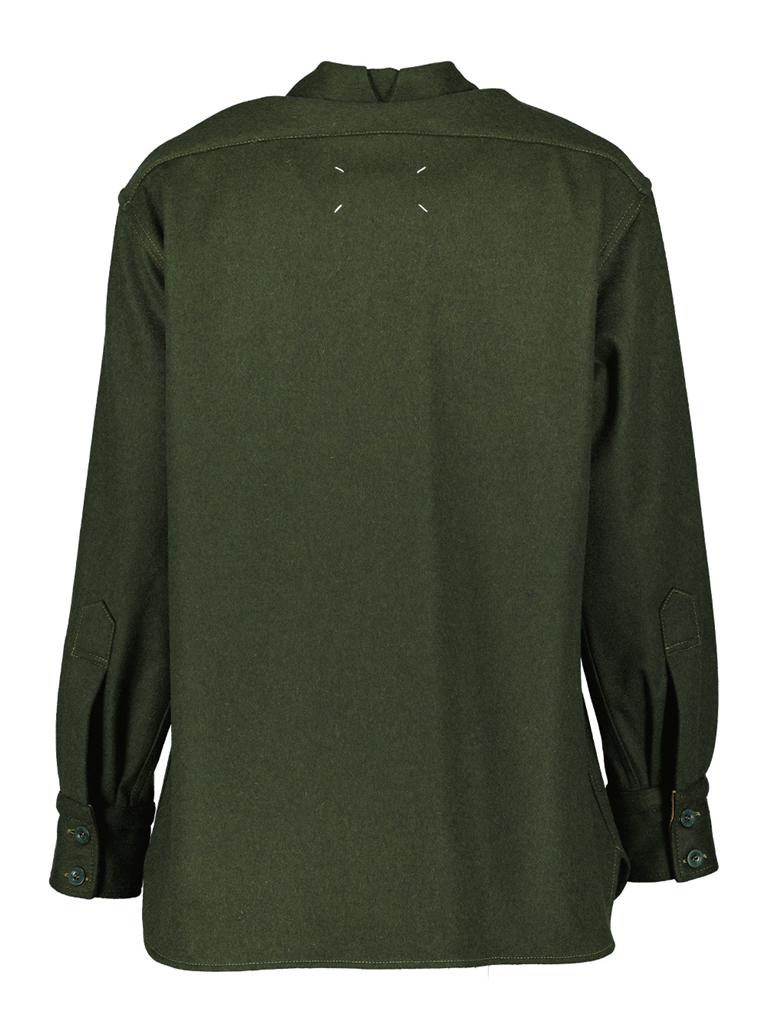 Jaquetas Chemise Four Stitches Maison Margiela Verde Homme