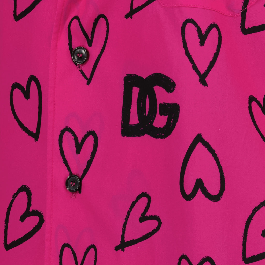 Camisas Chemise imprimé DG Cœurs Dolce & Gabbana Rosa Homme