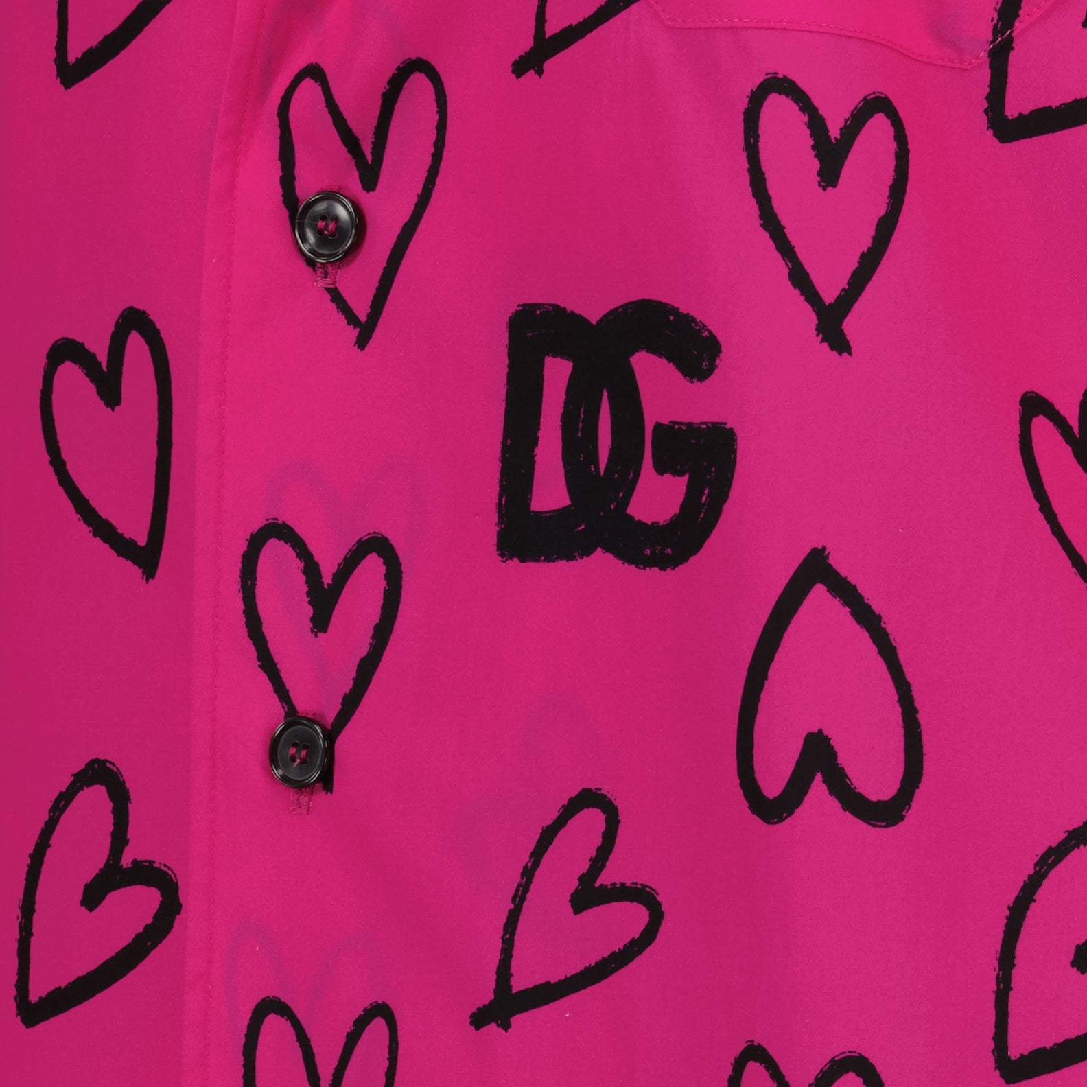 Camisas Chemise imprimé DG Cœurs Dolce & Gabbana Rosa Homme