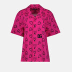 Camisas Chemise imprimé DG Cœurs Dolce & Gabbana Rosa Homme