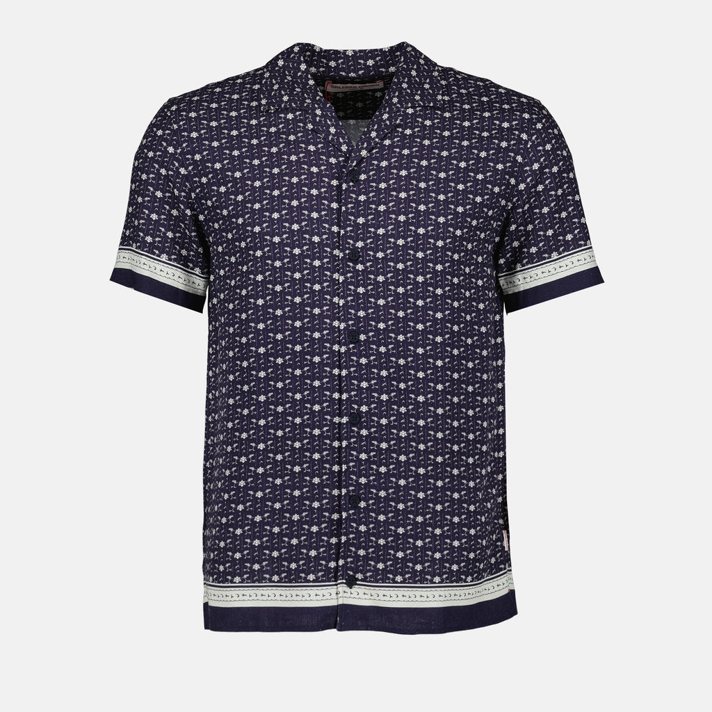 Chemises Chemise Hibbert Bandana Orlebar Brown Bleu Homme