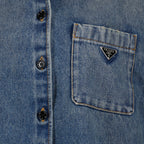 Camisas Chemise en denim Bleu Prada Azul Femme