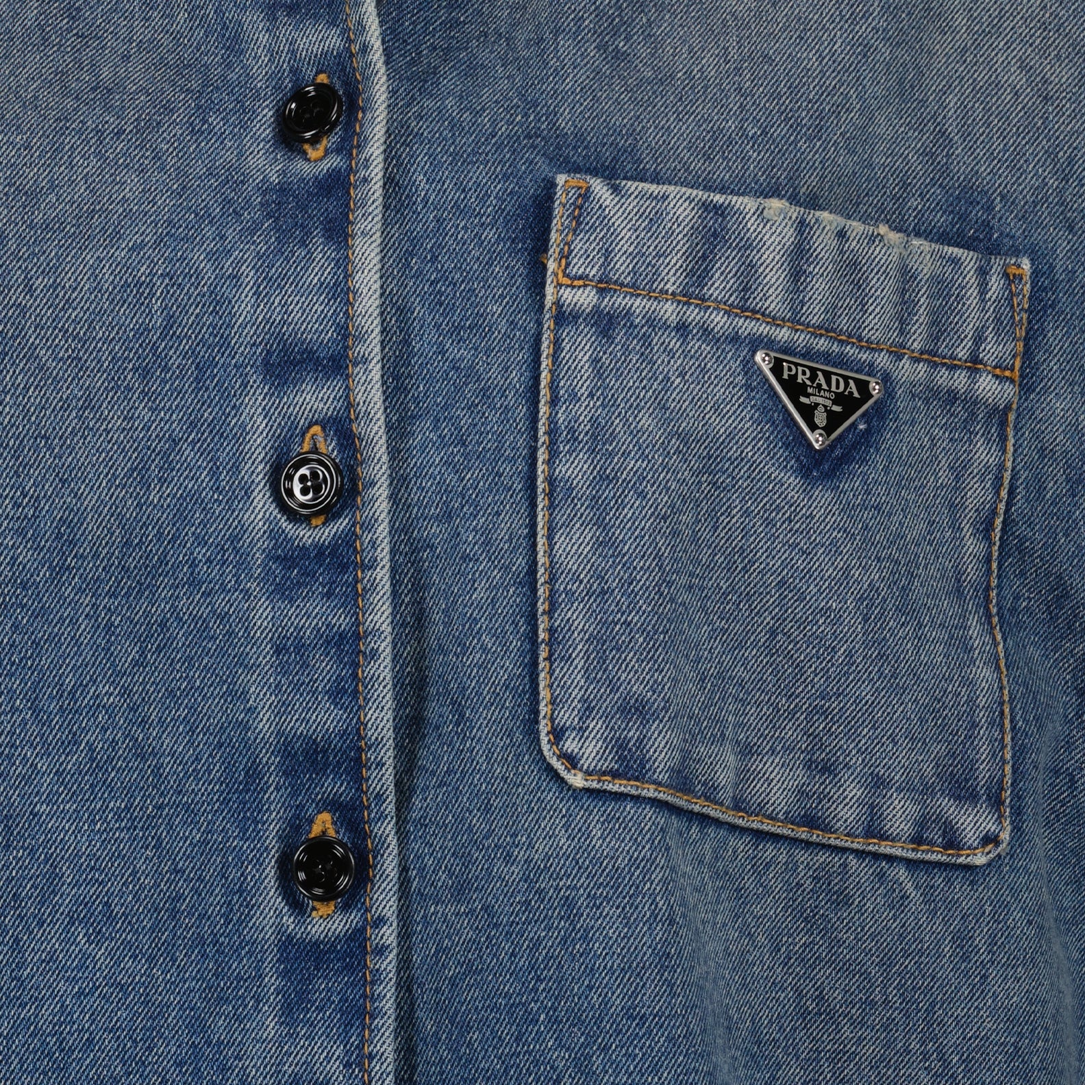 Camisas Chemise en denim Bleu Prada Azul Femme