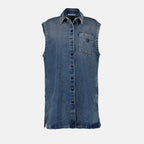 Camisas Chemise en denim Bleu Prada Azul Femme