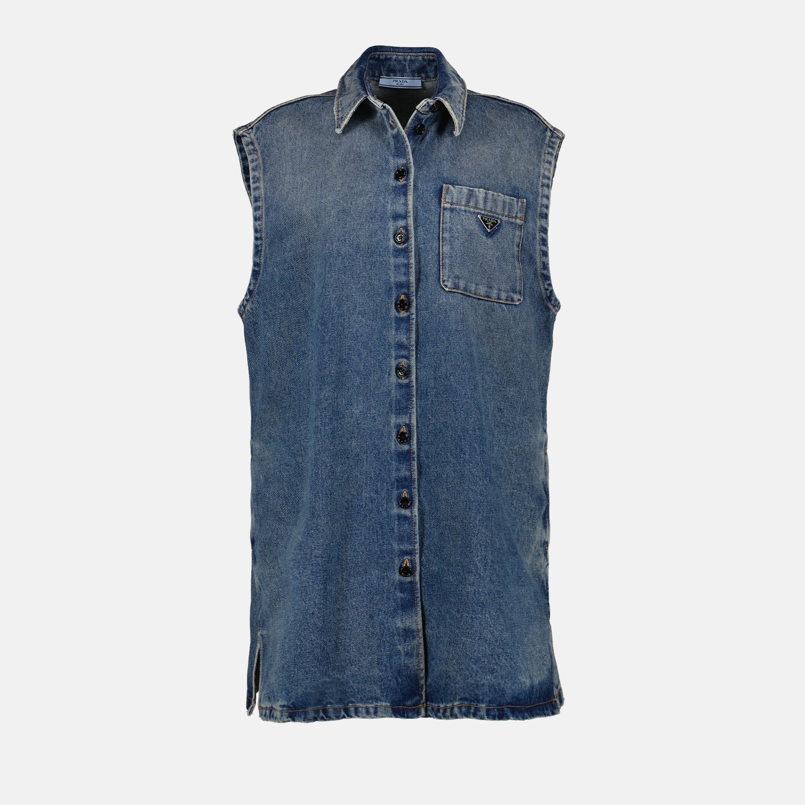 Camisas Chemise en denim Bleu Prada Azul Femme