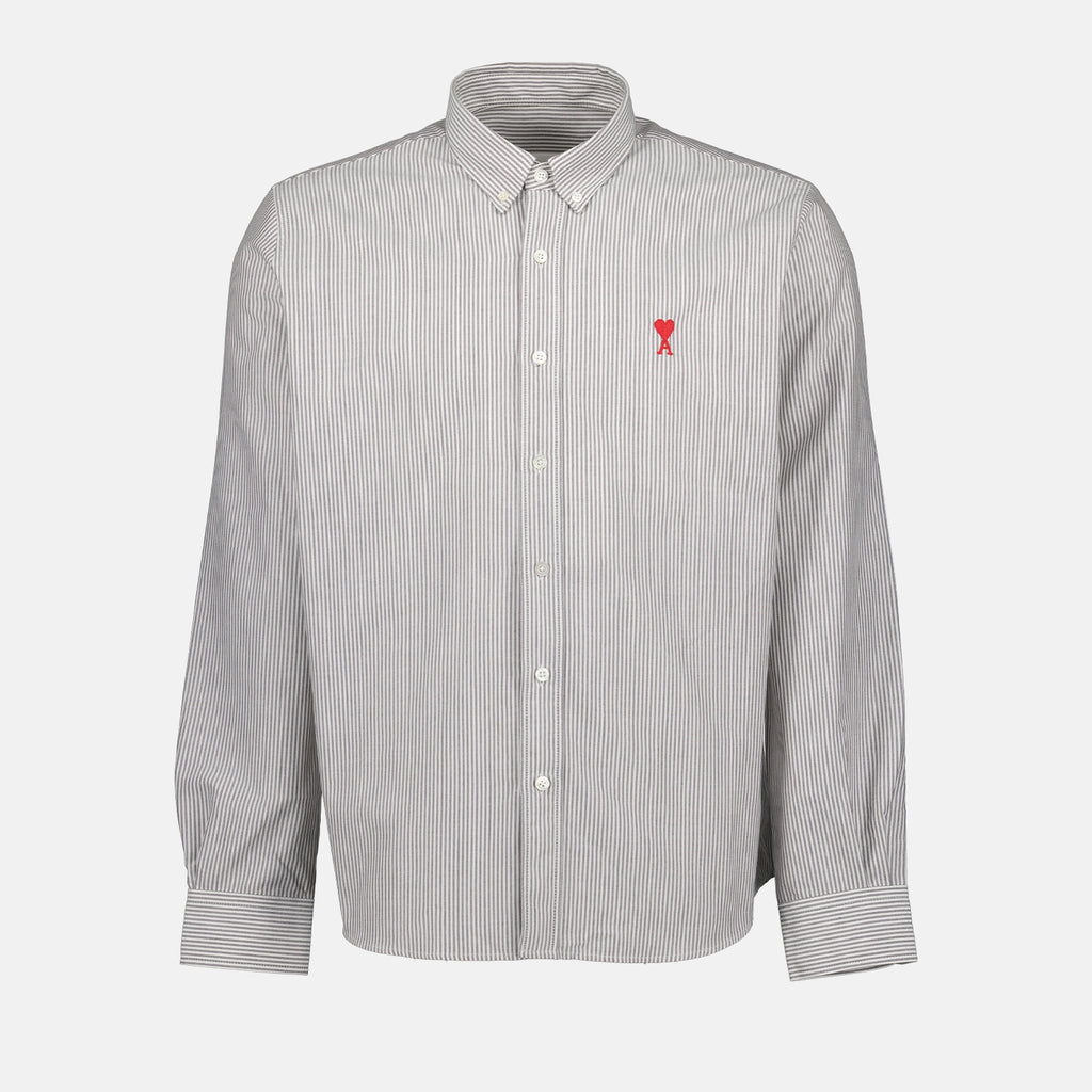 Camicie Chemise rayée Ami PARIS Grigio Homme