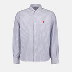 Camicie Chemise rayée Ami De Coeur Ami PARIS Blu Homme
