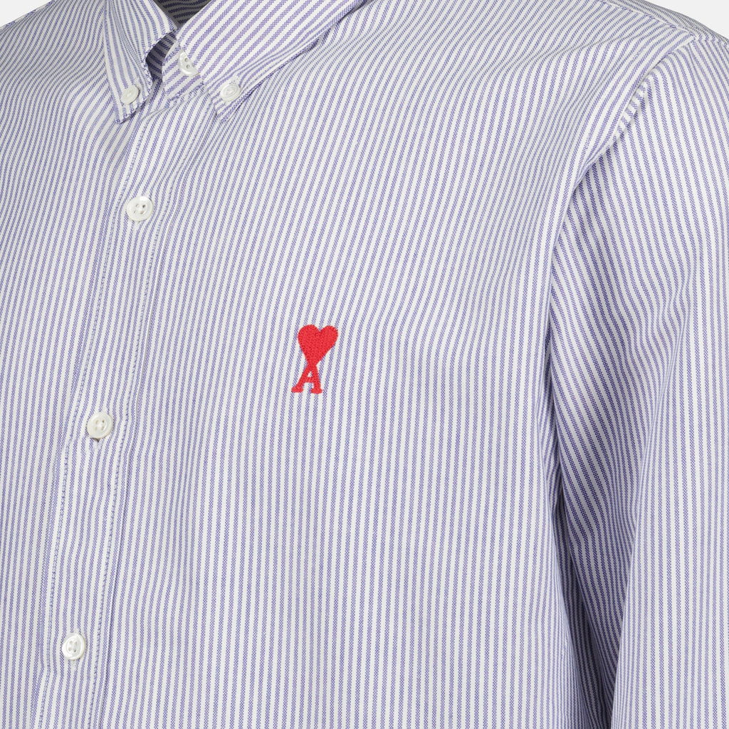 Camicie Chemise rayée Ami De Coeur Ami PARIS Blu Homme