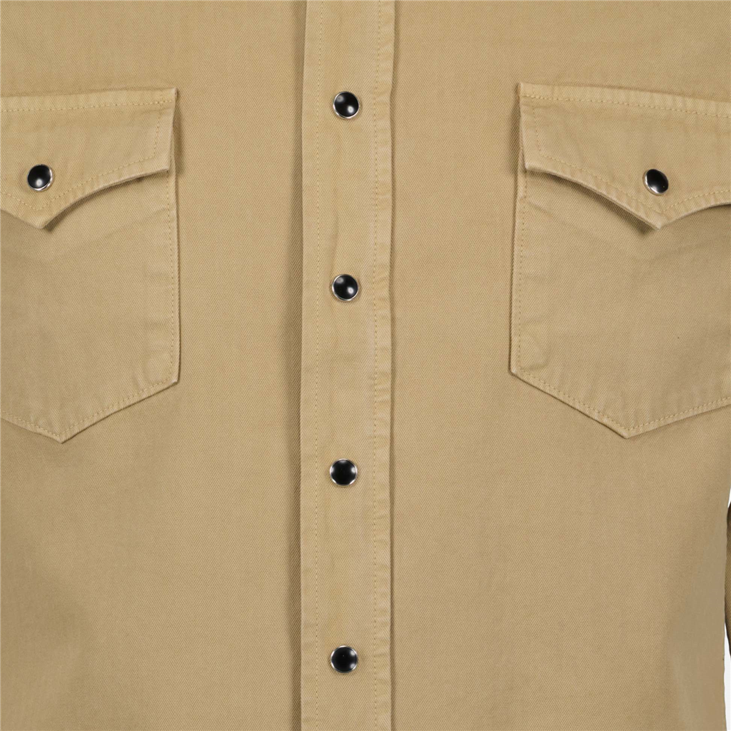 Hemden Westernhemd Saint Laurent Beige Herren