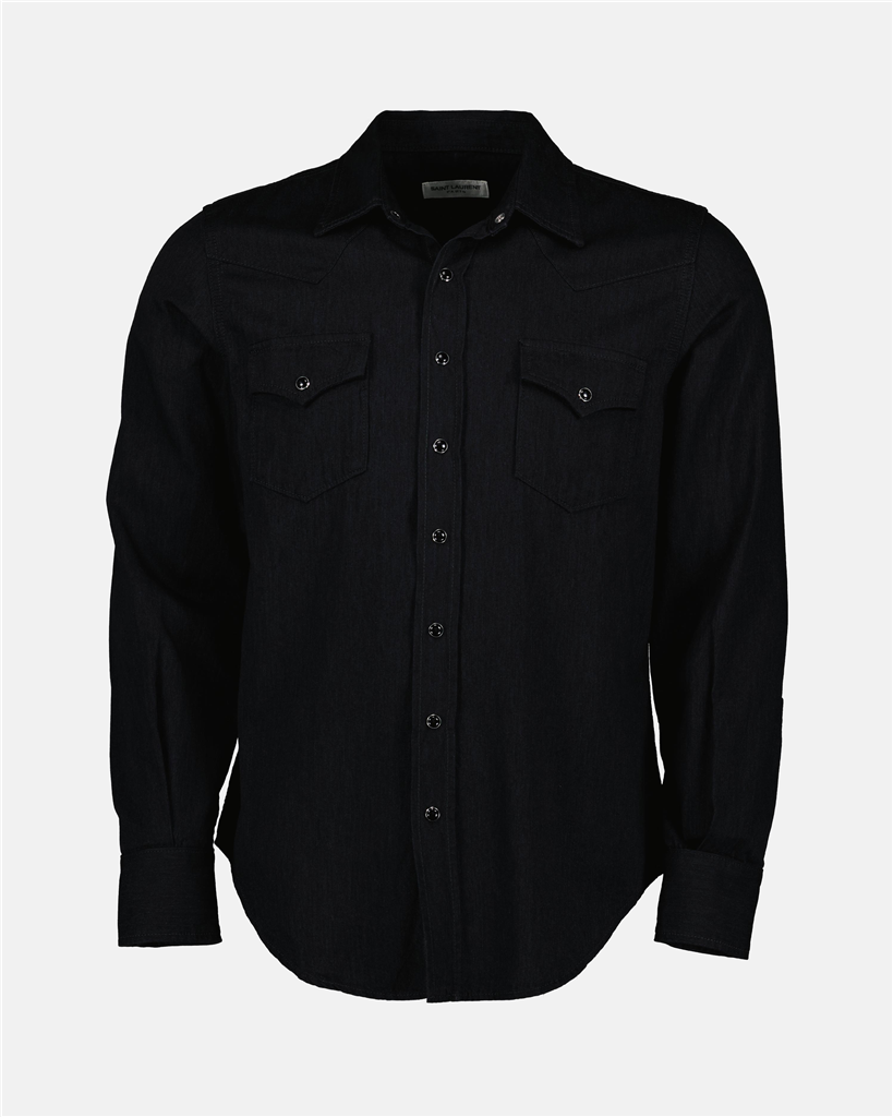 Hemden Chemise Western Saint Laurent Schwarz Homme