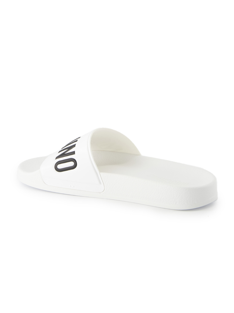 Offene schuhe Claquette à logo Moschino Weiß Homme