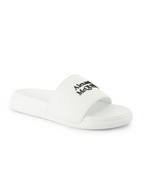 Offene schuhe Claquettes à logo Alexander McQueen Weiß Homme