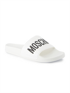 Offene schuhe Claquette à logo Moschino Weiß Homme