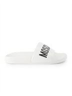 Offene schuhe Claquette à logo Moschino Weiß Homme