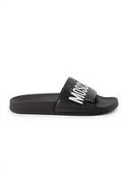 Offene schuhe Claquette à logo Moschino Schwarz Homme