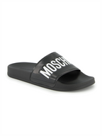 Offene schuhe Claquette à logo Moschino Schwarz Homme