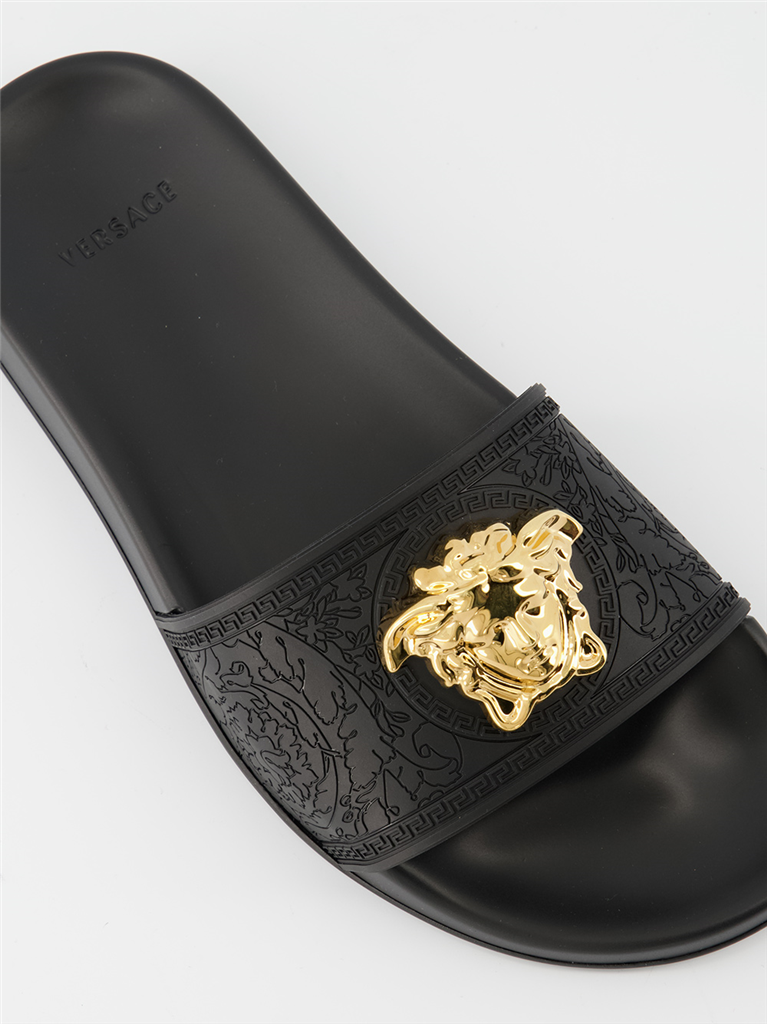 Offene schuhe Claquette Medusa Versace Schwarz Femme