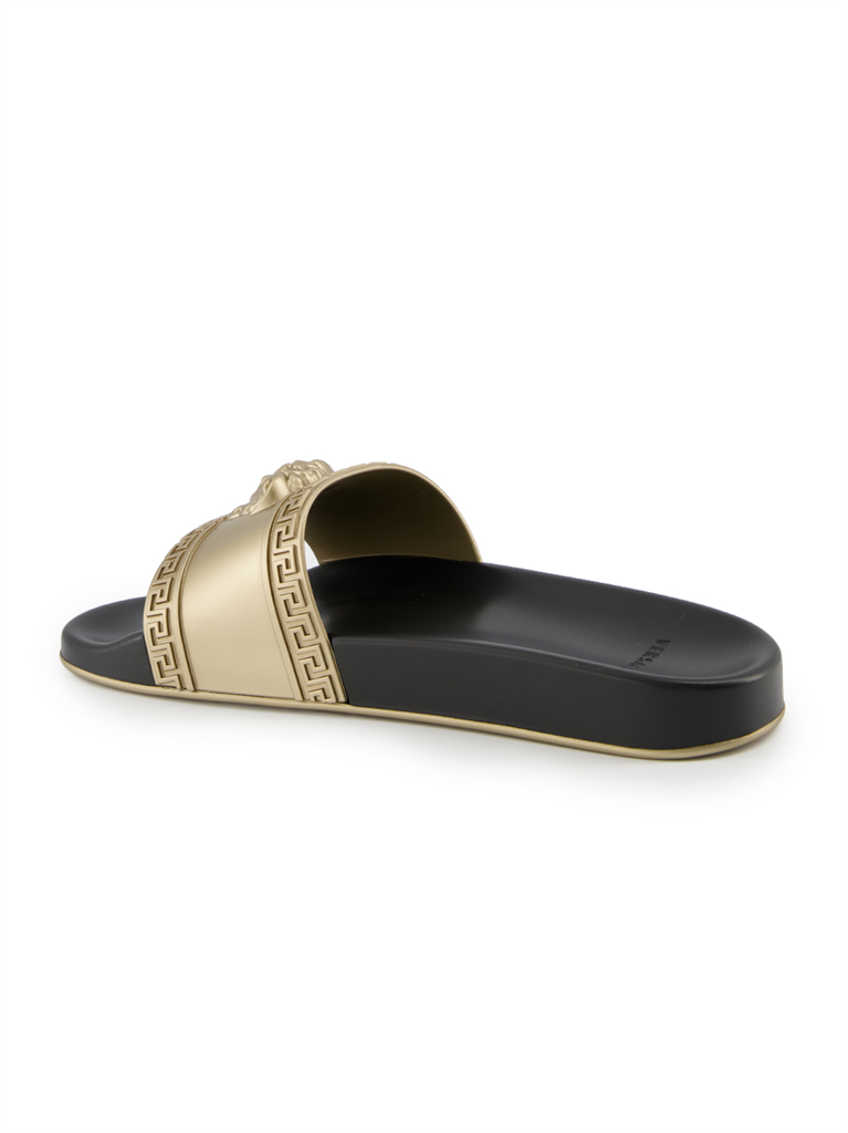 Elegante schuhe Claquette Medusa Versace Gold Homme
