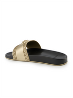 Elegante schuhe Claquette Medusa Versace Gold Homme