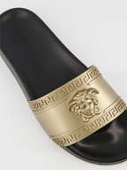 Elegante schuhe Claquette Medusa Versace Gold Homme