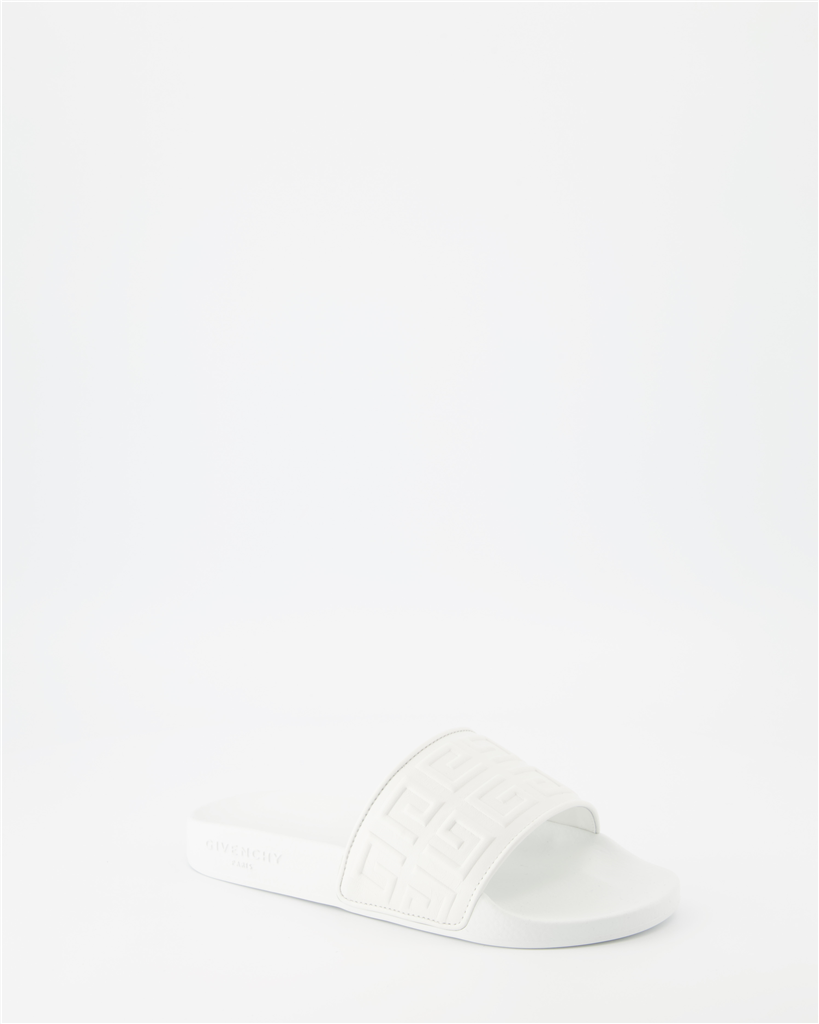 Offene schuhe Claquettes 4G Givenchy Weiß Femme