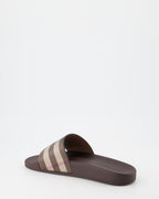 Offene schuhe Claquettes à carreaux Burberry Braun Homme