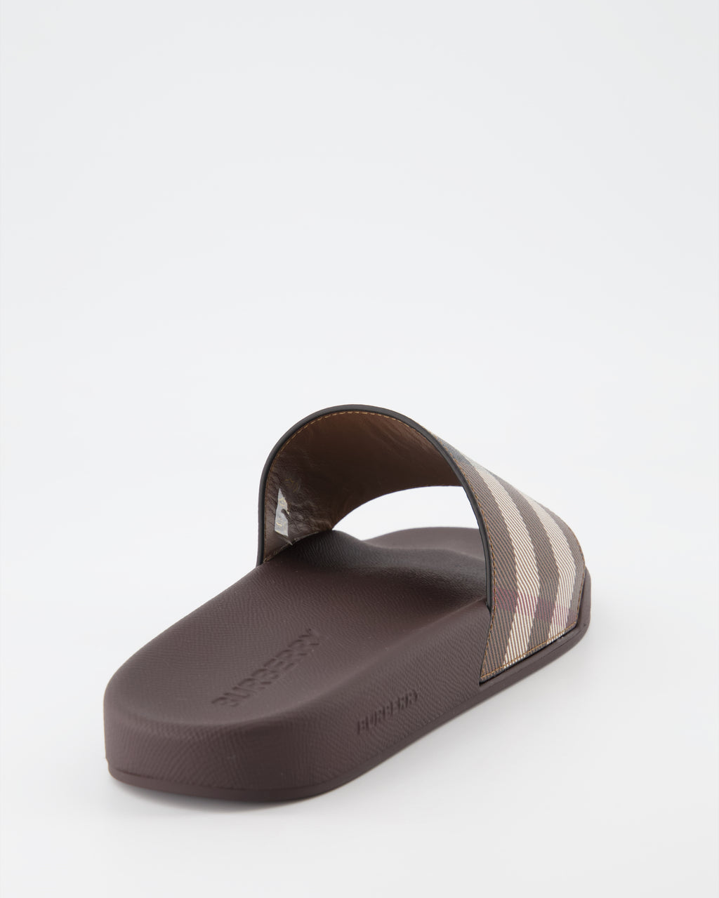 Offene schuhe Claquettes à carreaux Burberry Braun Homme