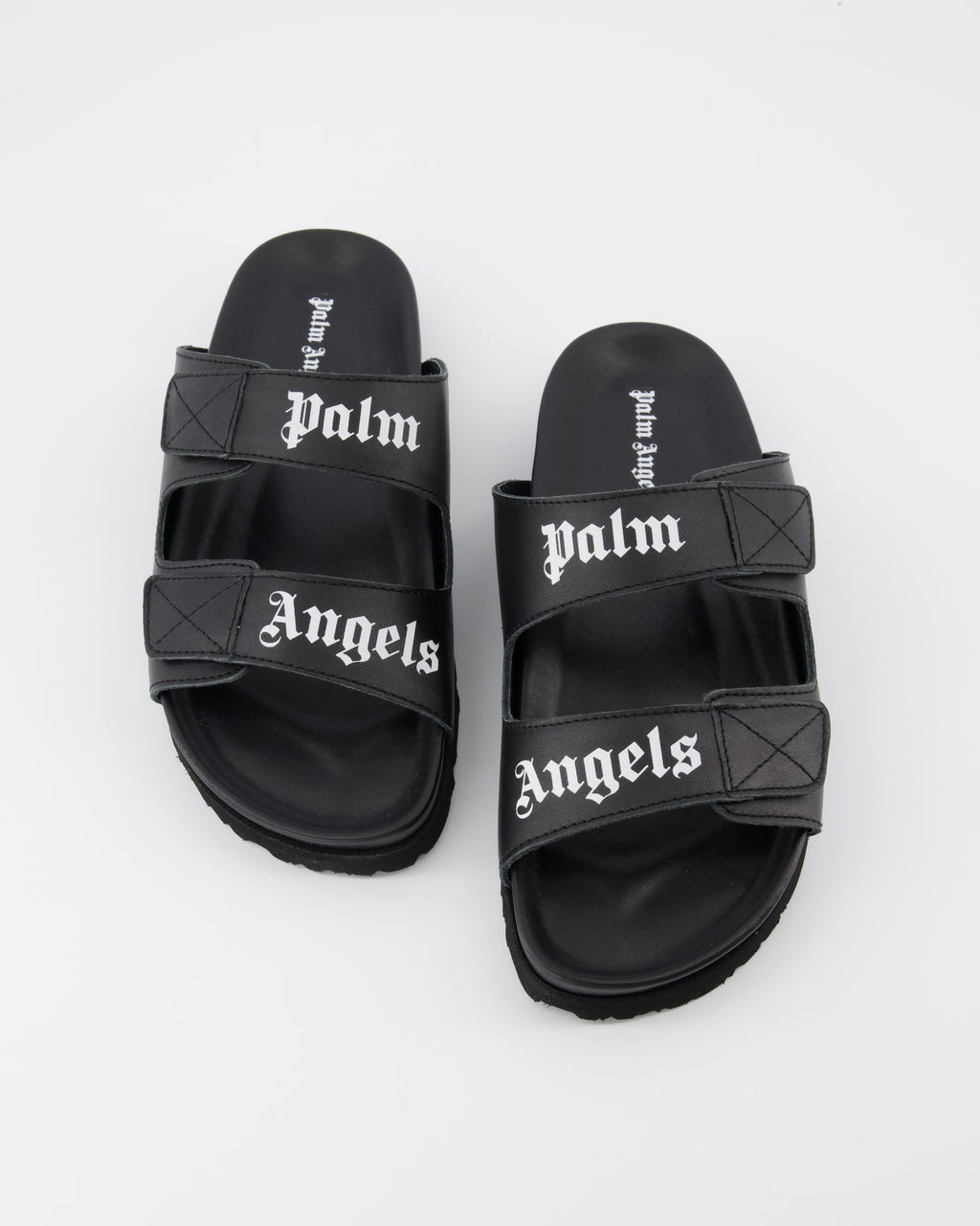 Offene schuhe Claquettes à deux lanières Palm Angels Schwarz Femme
