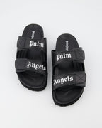 Offene schuhe Claquettes à deux lanières Palm Angels Schwarz Femme
