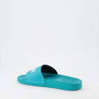 Offene schuhe Claquettes à logo Palm Angels Blau Homme