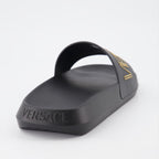 Offene schuhe Claquettes à logo Versace Schwarz Homme