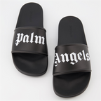 Offene schuhe Claquettes à logo Palm Angels Schwarz Homme