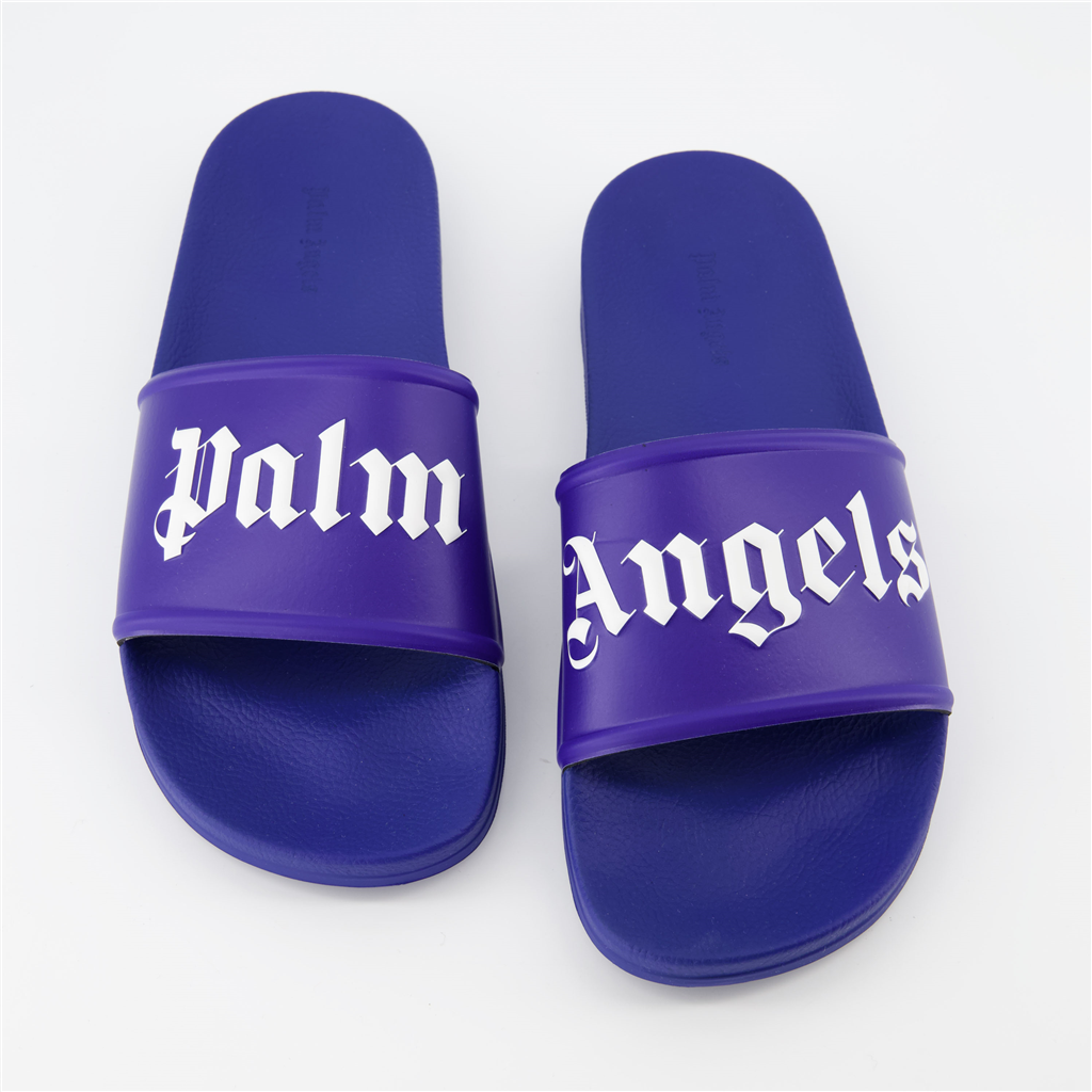 Offene schuhe Claquettes à logo Palm Angels Lila Homme