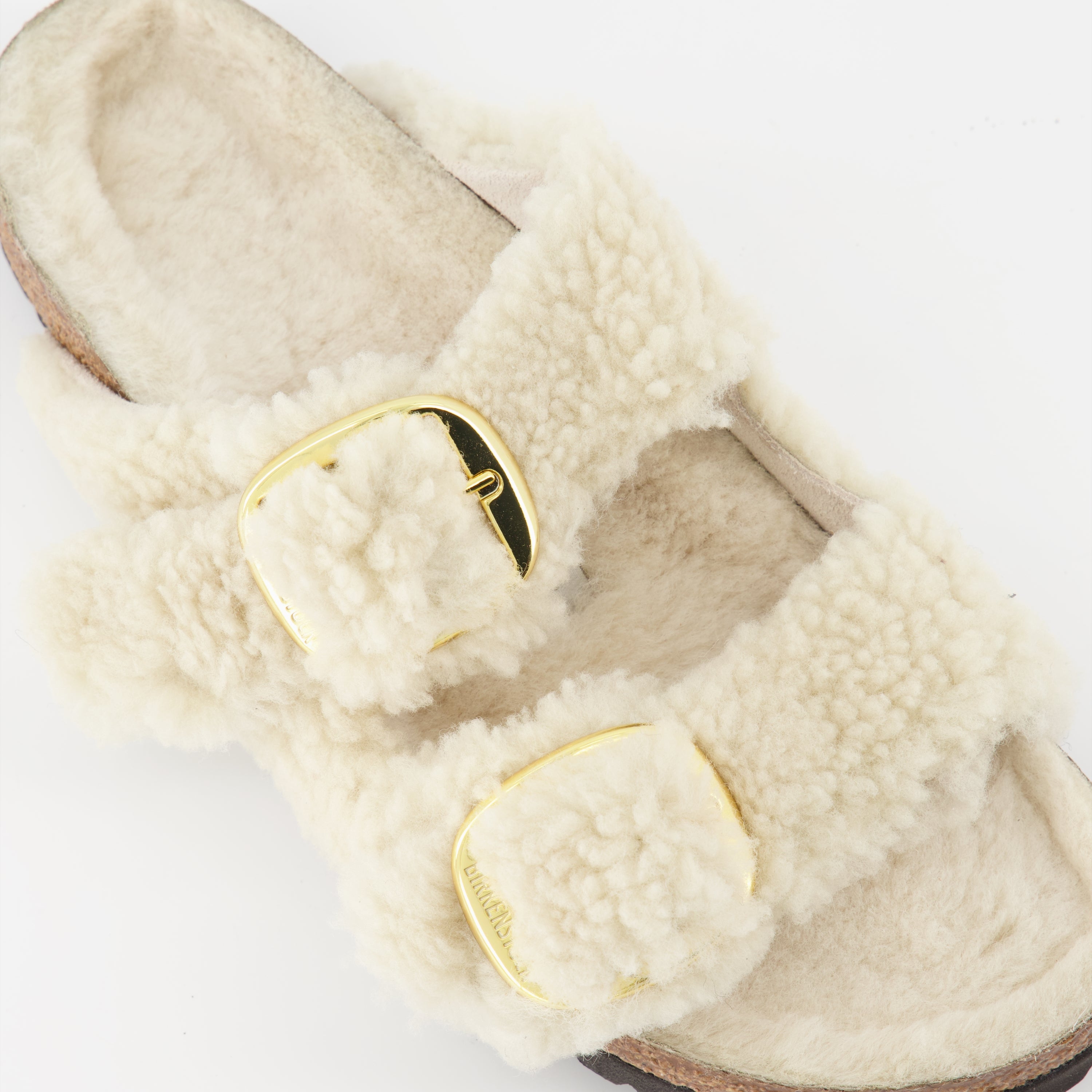 Offene schuhe Arizona Big Buckle Sandalen Birkenstock Beige Femme