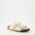 Sapatos abertos Sandálias Arizona Big Buckle Birkenstock Bege Femme