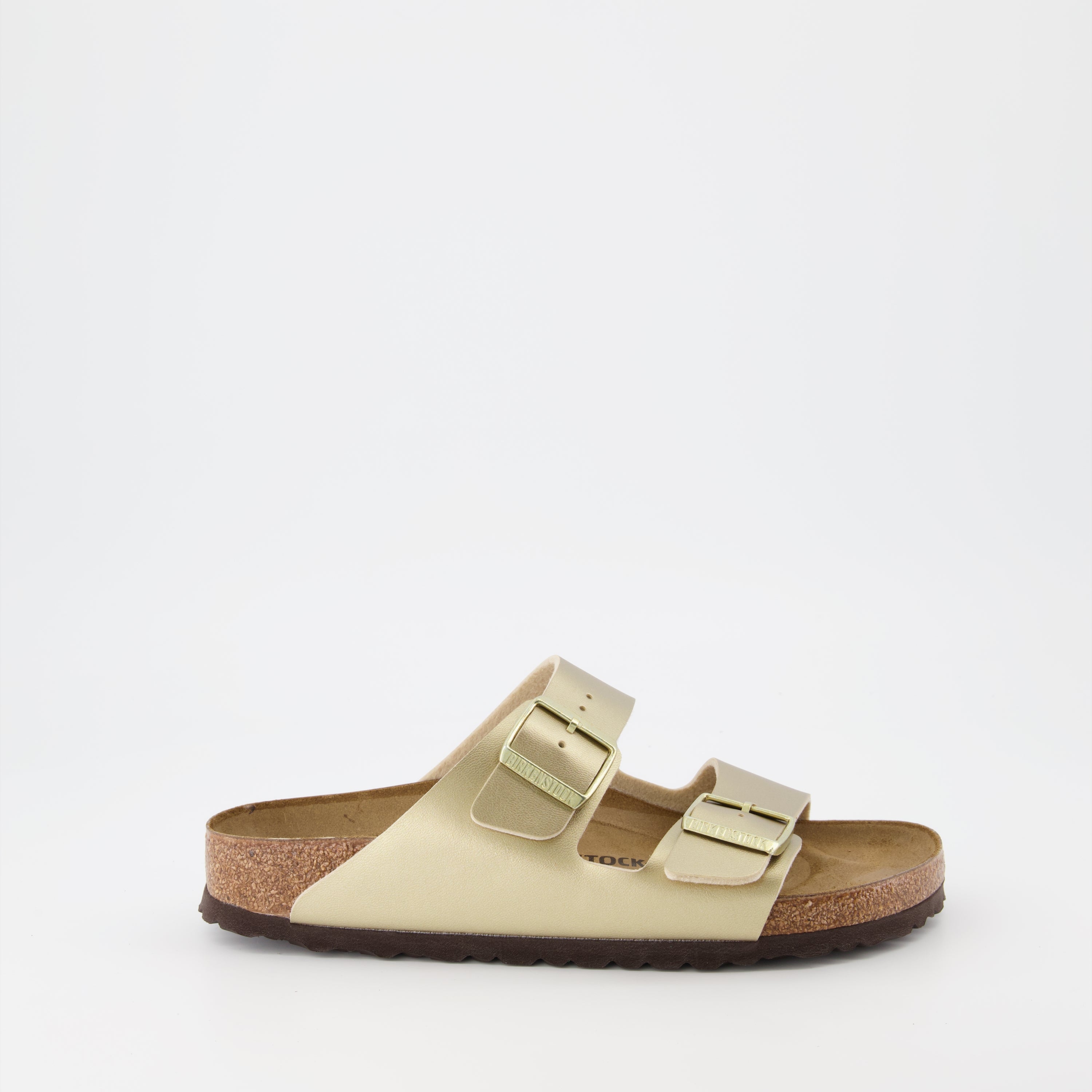 Offene schuhe Arizona Sandalen Birkenstock Gold Femme